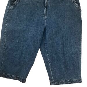 French Laundry Denim Bermuda stretch comfort weekend Athleisure shorts